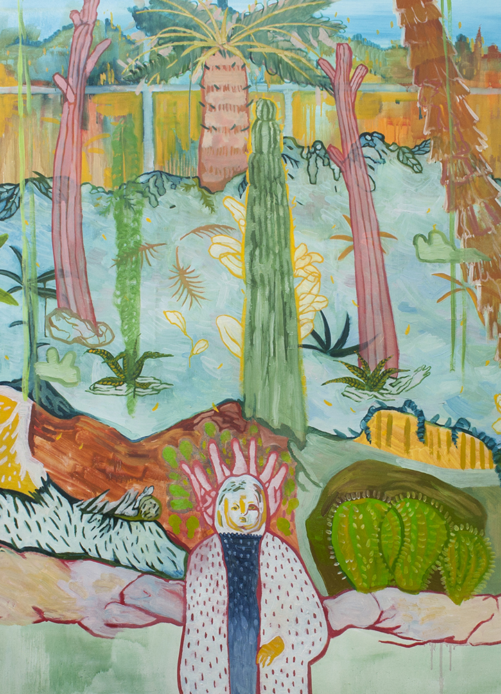 식물원에서의 자화상, 2018, oil on canvas, 130.3cm x 89.4cm.jpg