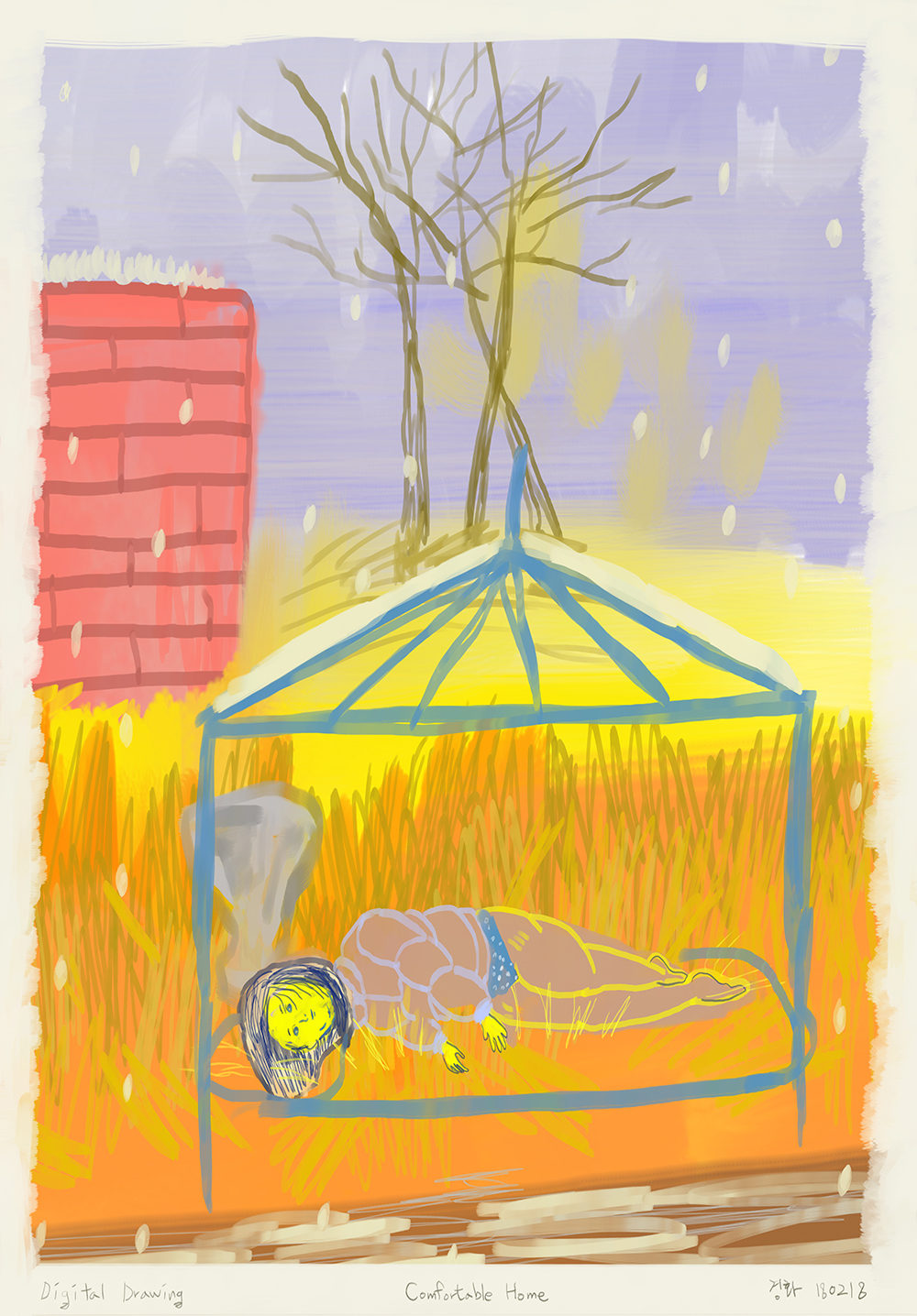 Comfortable home, 2018, digital drawing, 79cm x 55cm.jpg