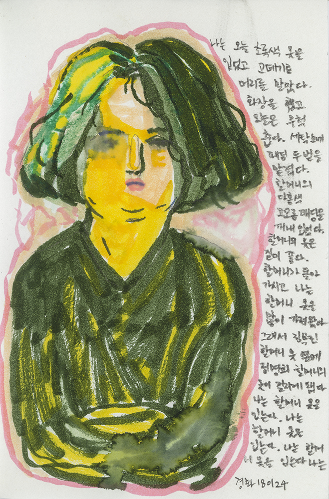 노경화20180124의 자화상, 2018, mixed media, 15cm x 10cm.jpg