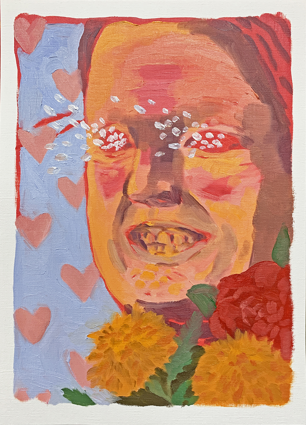 사랑사랑사랑사랑사랑사랑사랑사랑사랑과 꽃꽃꽃과 정말-정-말-정--말-정말- 기뻐하는 사람, 2020, oil on paper, 33cm x 24cm.jpg