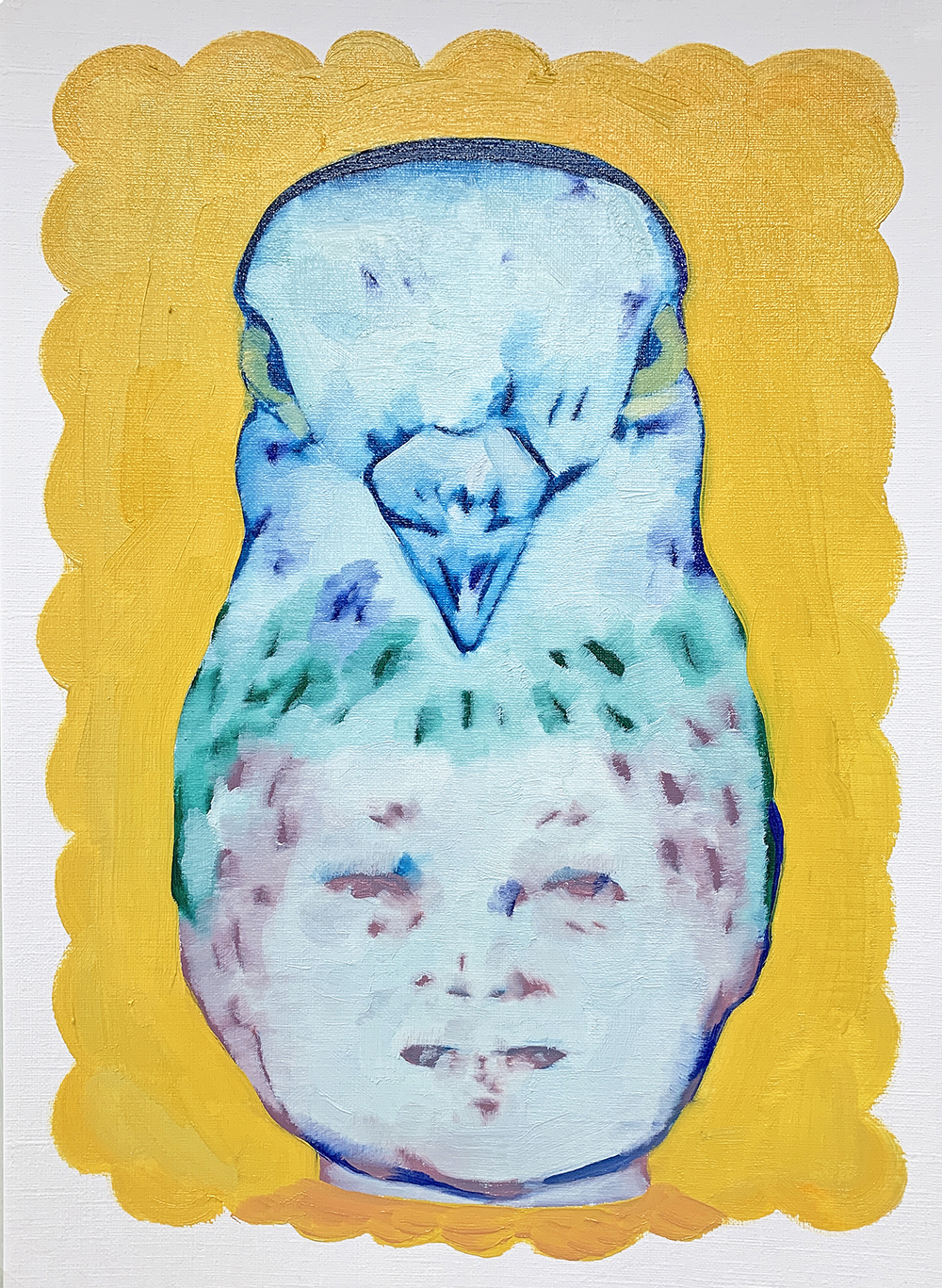 비둘기 모자를 쓴 사람, 2021, oil on paper, 33cm x 24cm.jpg