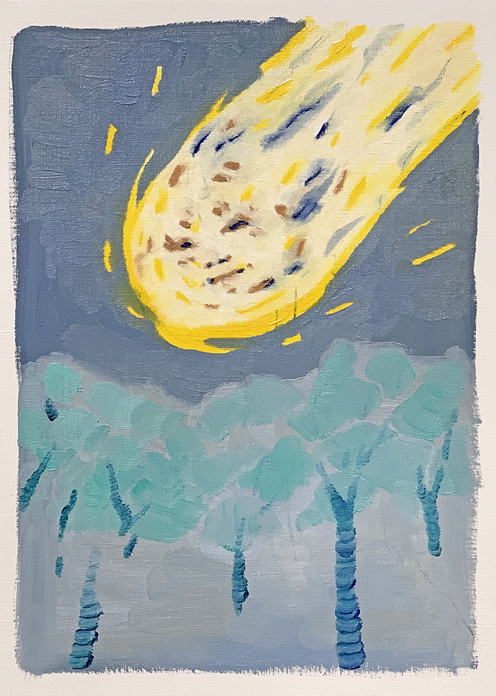 지상과의 조우, 2021, oil on paper, 33cm x 24cm.jpg