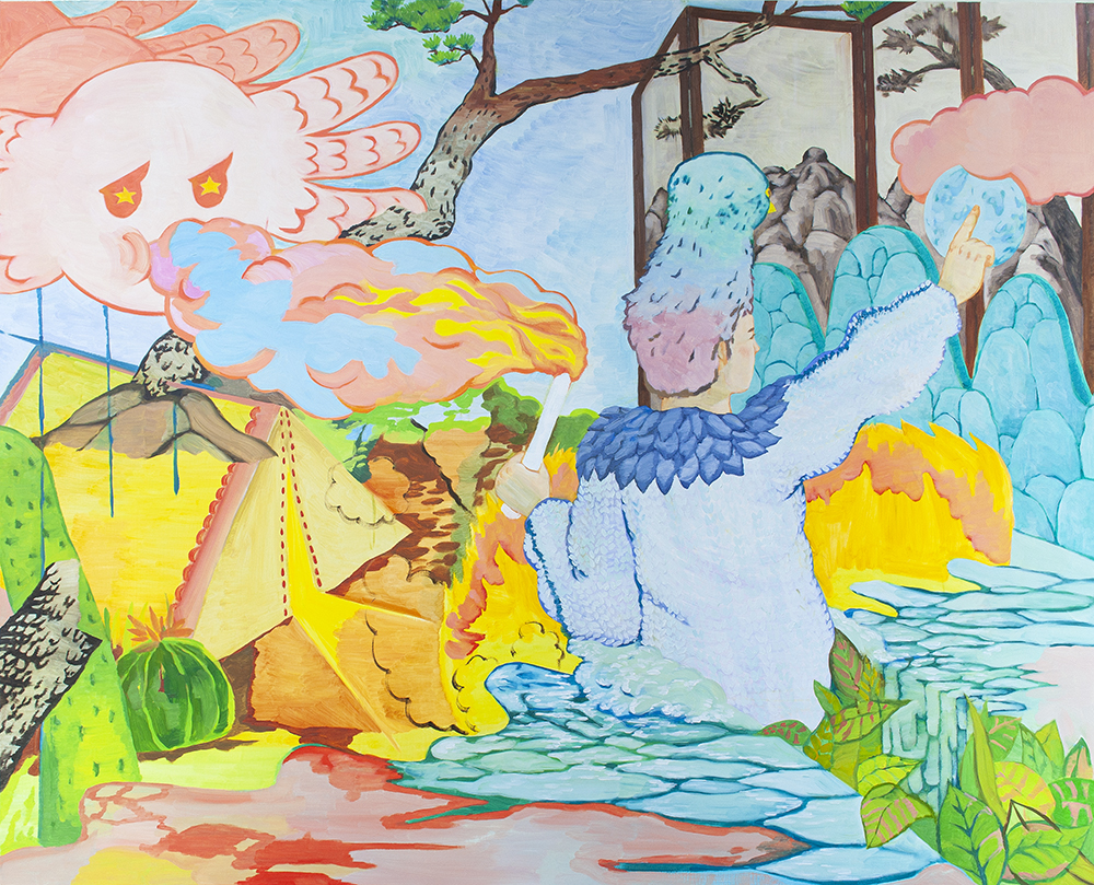 무해한 현상 속을 그저 지나가며, 2022, oil on canvas, 130.3cm x 162.2cm.jpg