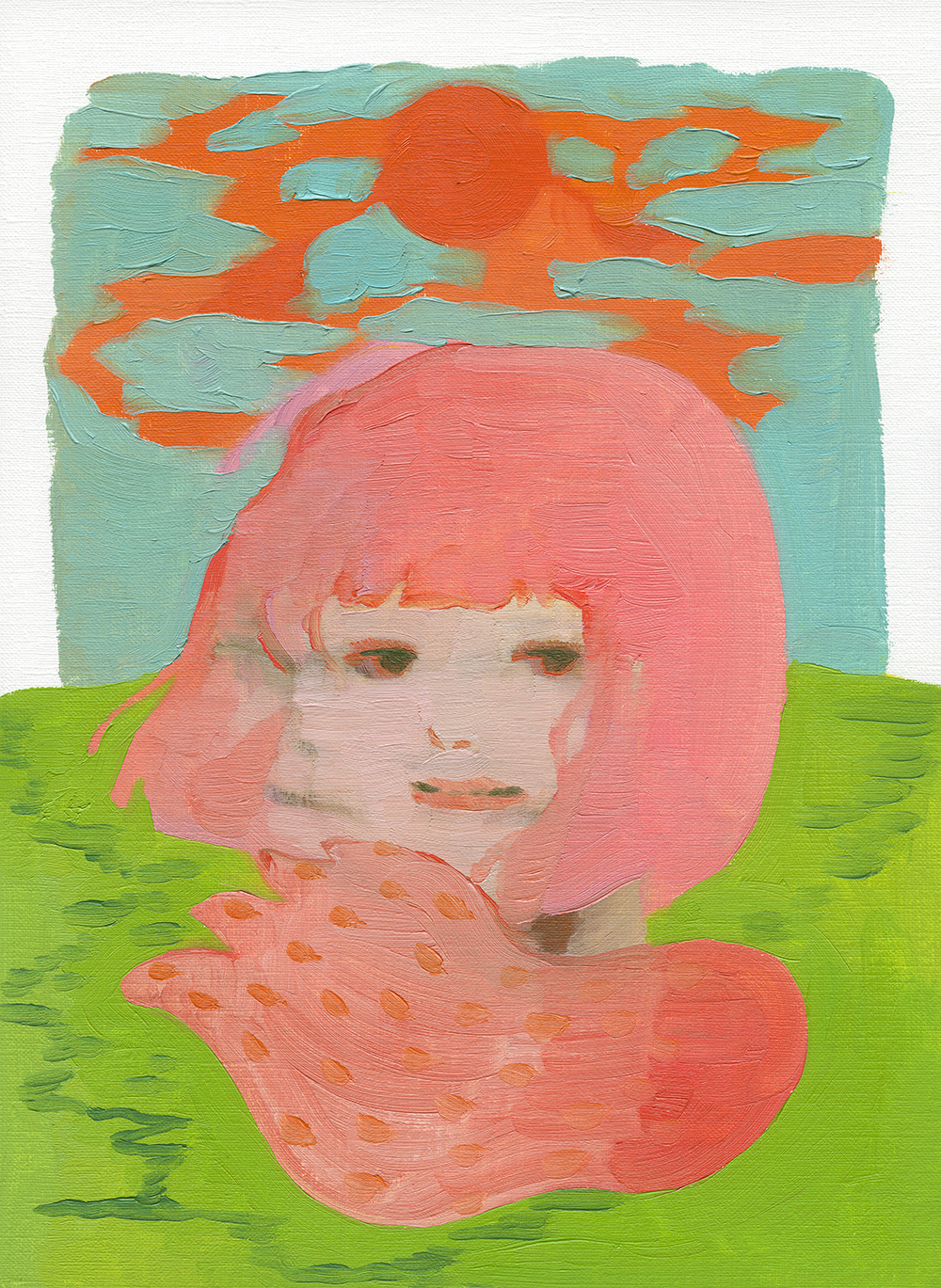 small_바람과 풍경과 고개를 돌려 표면 너머를 보는 사람, 2022, oil on paper, 33cm x 24cm.jpg