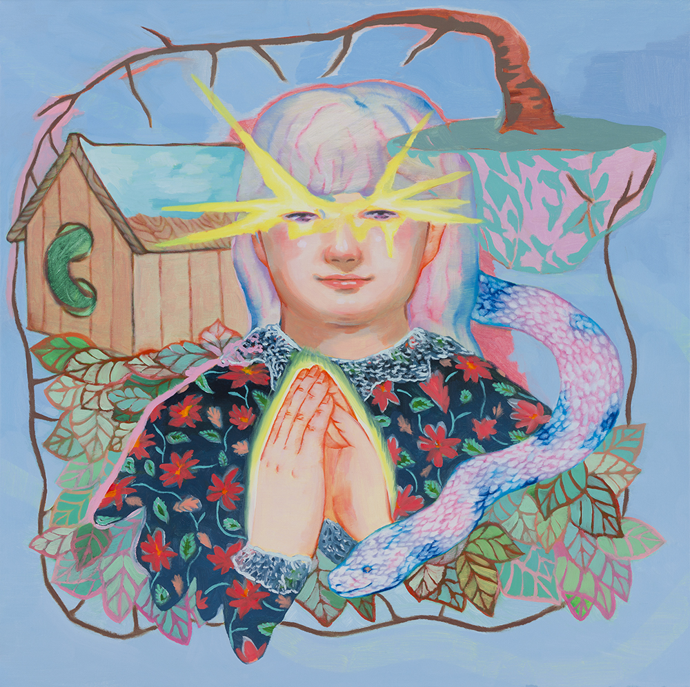 둥근 나무와 염원_Self-Fulfilling Tree and Wishes, 2023, oil on canvas, 60.6cm x 60.6cm.jpg
