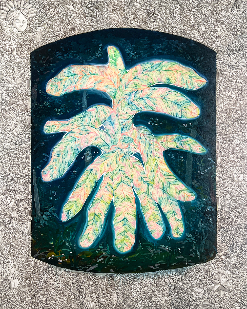 어떤 밤에 조우한 것_The Being I Met One Night, 2025, oil on canvas, 100cm x 80.3cm.jpg